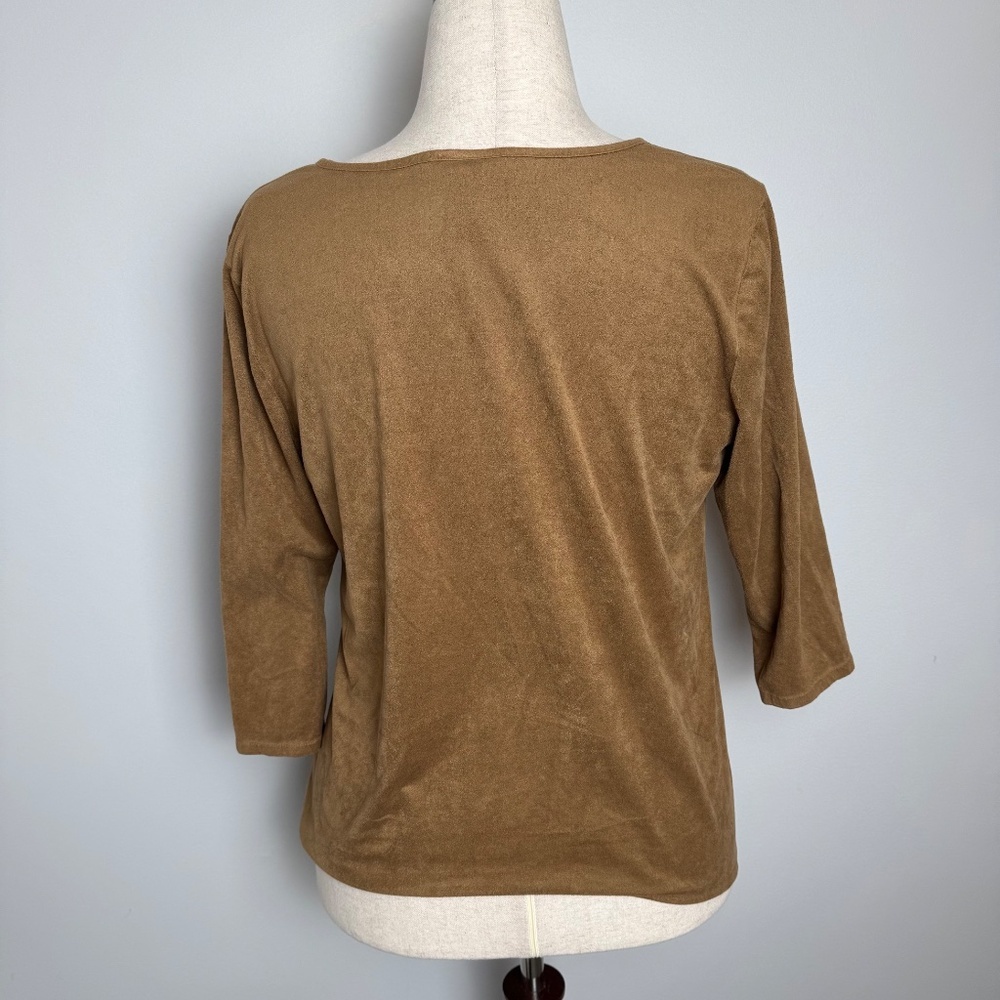 Ruby Rd. Suede Top - Picture 3 of 4